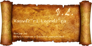 Vasvári Leonóra névjegykártya